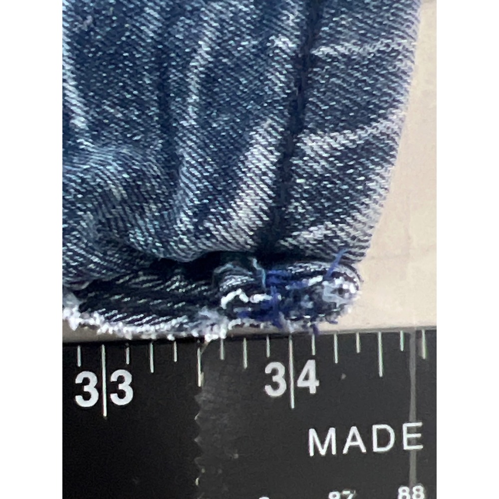 Blue Cult Mens 44 Blue Acid Wash Moto Denim Jeans Whiskered Crinkled Streetwear - Picture 15 of 16